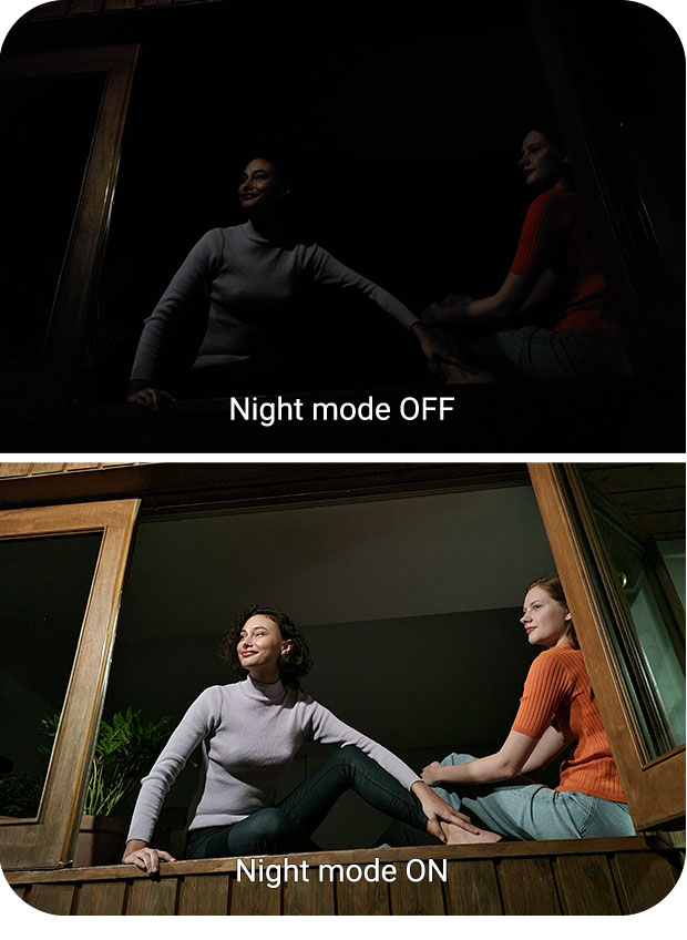 Night mode - Our biggest dual pixel sensor for vivid, clear night photos