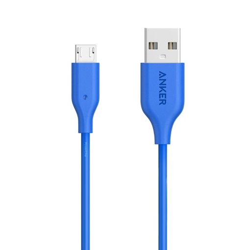 صورة انكر باور لاين   كابل Micro USB  - ازرق 