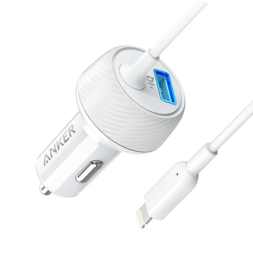 Picture of Anker PowerDrive Elite , 2 Ports Car Charger with Lightning Connector UN - White