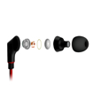 Picture of Naztech , NoiseHush NX80 Stereo 3.5mm Headset with Mic - Red / Balck