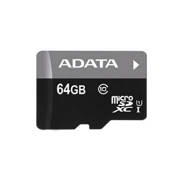 الصورة: اداتا ، بطاقة ذاكرة مايكرو  SDHC/SDXC UHS-I U1 بسعة 64GB الفئة 10 مع محول