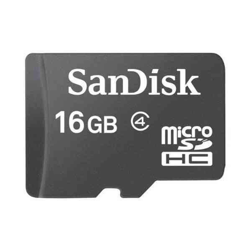 صورة سانديسك ، بطاقة ذاكرة MicroSDHC مع محول  16 غيغابايت 
