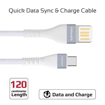 Picture of Promate Double-Sided USB-A To Type-C Cable 1.2m - White