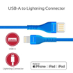 Picture of Promate Double-Sided USB-A To Lightning Cable 1.2m - Blue