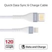 Picture of Promate Double-Sided USB-A To Lightning Cable 1.2m - White