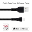 Picture of Promate Durable Ultra-Fast Cable USB-A To Type-C Cable 1.2m - Black