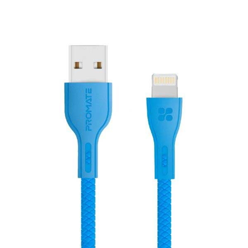 Picture of Promate Durable Anti-Break High-Speed 2A Lightning Cable 1.2m - Blue