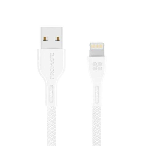 Picture of Promate Durable Anti-Break High-Speed 2A Lightning Cable 1.2m - White