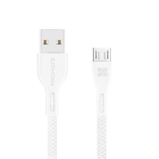 Picture of Promate Durable Ultra-Fast Cable USB-A To Micro-USB Cable 1.2m - White