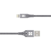 صورة بروميت كابل مقوى الترا سليم رفيع USB-A الى Lightning لاجهزة ابل بطول 1.2 متر - رصاصي 