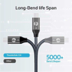 صورة بروميت كابل مقوى سريع من USB-C الى USB-C يدعم حتى 100W بطول 1 متر - اسود 