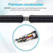 Picture of Promate High Definition Right Angle 4K HDMI Audio Video Cable 3.0m - Black