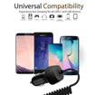 Picture of Promate 3.4A Car Charger with USB-C Coiled Cable - Black