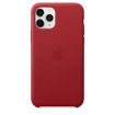 صورة ابل غطاء حماية خلفي جلد لاجهزة ابل iPhone 11 Pro  - احمر