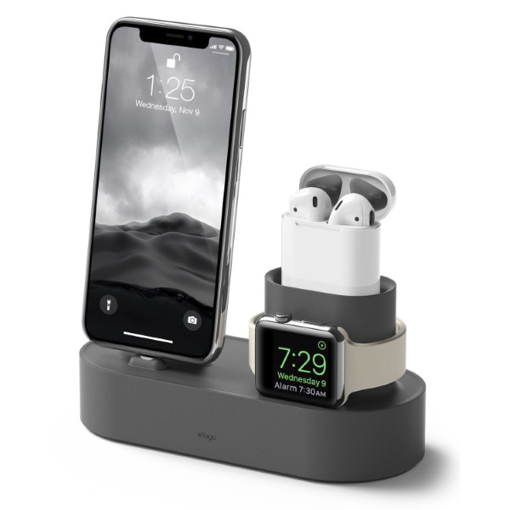 Picture of Elago Charging Hub 3-In-1 For iPhone, Airpods And Apple Watch - Dark Grey
