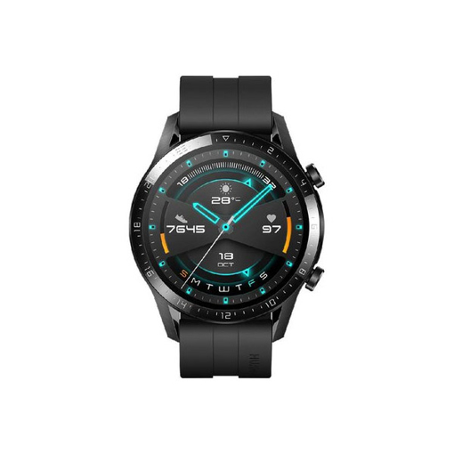 Picture of Huawei Watch GT 2 Sport 46 mm, Stainless Steel, Black Fluoroelastomer Strap