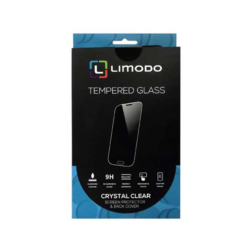 صورة ليمودو شاشة حماية زجاجية + غطاء حماية خلفي شفاف لاجهزة سامسونج A30S - شفاف