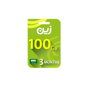 الصورة: بطاقة زين مسبقة الدفع لشحن الانترنت 100جيجا - لمدة3 أشهر