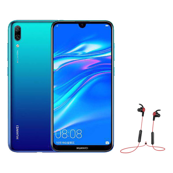 Bundle Huawei Y7 Prime 2019 Dual 4G 64GB - Aurora Blue. HADDAD | الحداد