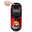 صورة ليمودو ماكينة صنع القهوة متعددة الكبسولات ، متوافقة مع نسبريسو ودولتشي غوستو، قهوة مطحونة ، مضخة 19 بار ، خزان 0.6 لتر ، 1450 وات - أسود / أحمر