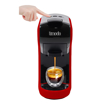 صورة ليمودو ماكينة صنع القهوة متعددة الكبسولات ، متوافقة مع نسبريسو ودولتشي غوستو، قهوة مطحونة ، مضخة 19 بار ، خزان 0.6 لتر ، 1450 وات - أحمر