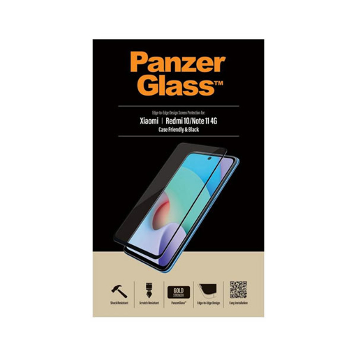 Picture of PanzerGlass Screen Protector for Xiaomi Redmi 10,Note 11,Friendly, Black
