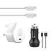 Picture of Rukini Charger PD 20W- C to lightning Cable 1M- Car charger 30W with Micro USB Cable