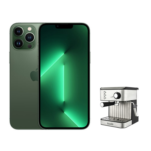 Picture of Apple iPhone 13 Pro Max, 128 GB, 5G - Alpine Green With Limodo Espresso Coffee Maker