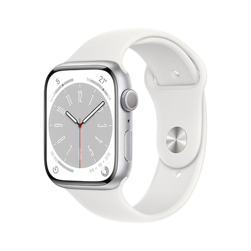 Picture of Apple Watch Series 8 GPS, 41mm Silver Aluminium Case with White Sport Band