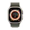Picture of Apple Watch Ultra GPS + Cellular, 49mm Titanium Case with Green Alpine Loop - Small