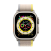 Picture of Apple Watch Ultra GPS + Cellular, 49mm Titanium Case with Yellow/Beige Trail Loop - M/L