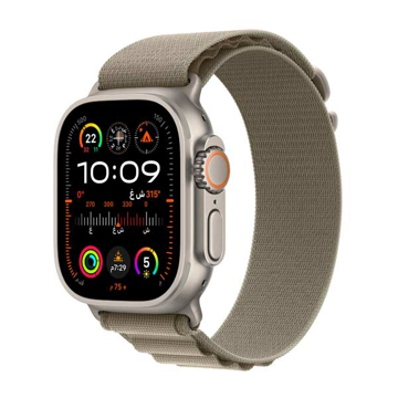 Picture of Apple Watch Ultra 2 GPS + Cellular, 49mm - Titanium Case with Olive Alpine Loop - Meduim