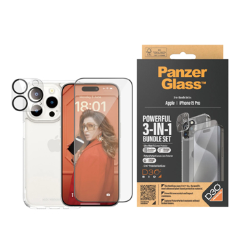 Picture of PanzerGlass iPhone 15 Pro 6.1" PG Bundle PP+SP+HardCase with D3O