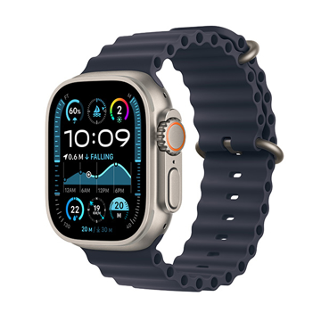 Picture of Apple Watch Ultra 2 2024 GPS + Cellular 49mm Natural Titanium Case with Navy Ocean Band